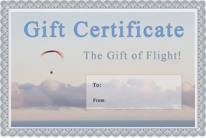 SF Paragliding Gift Certificate